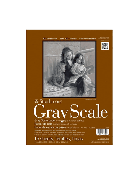 Block Para Dibujo Greyscale 216 G/m2 - Strathmore 400 Series