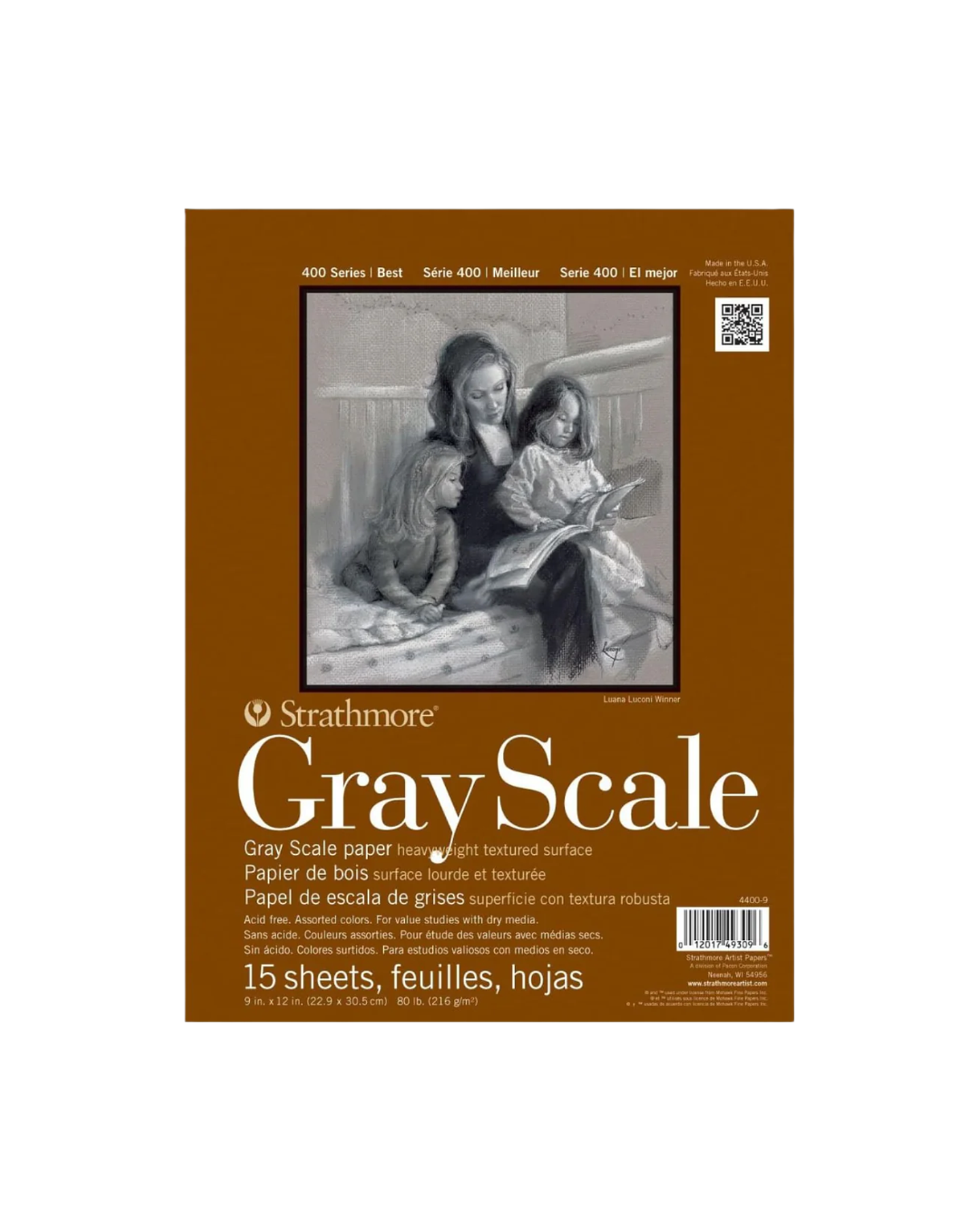 Block Para Dibujo Greyscale 216 G/m2 - Strathmore 400 Series 1