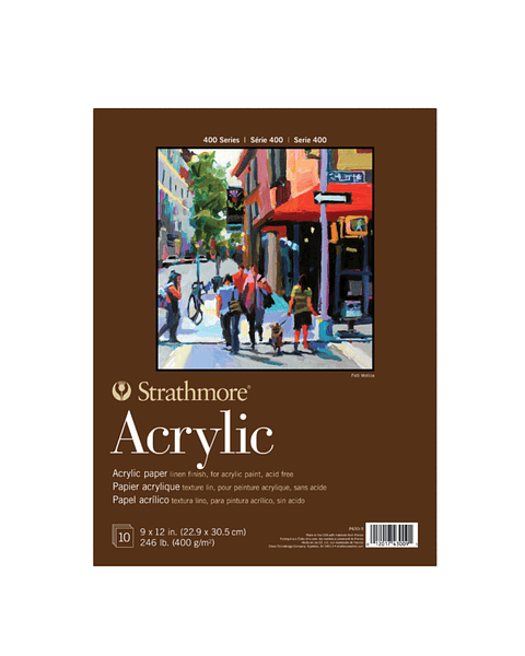 Block Para Acrílico Acrylic 400 G/m2 - Strathmore 400 Series