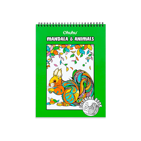 Libro Ohuhu Colorear Mandalas Animales Doble Cara