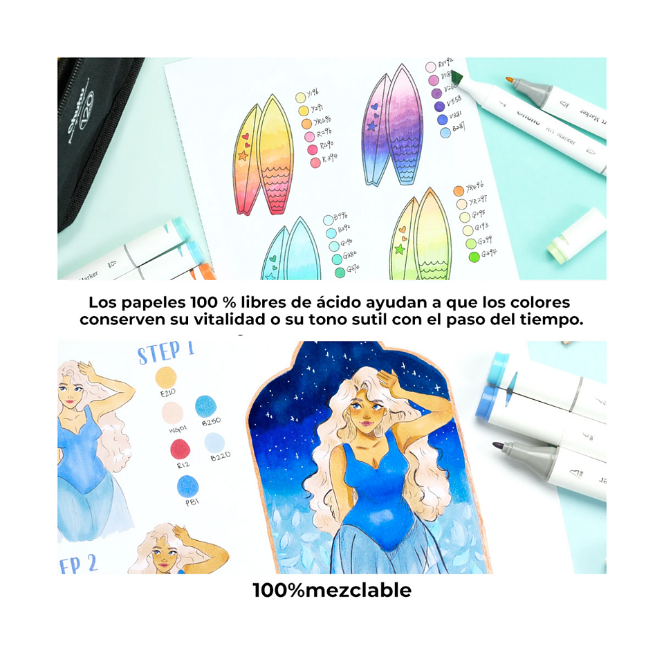 Block Para Marcadores Marker Pad 150 G/m2 60h - Ohuhu 4