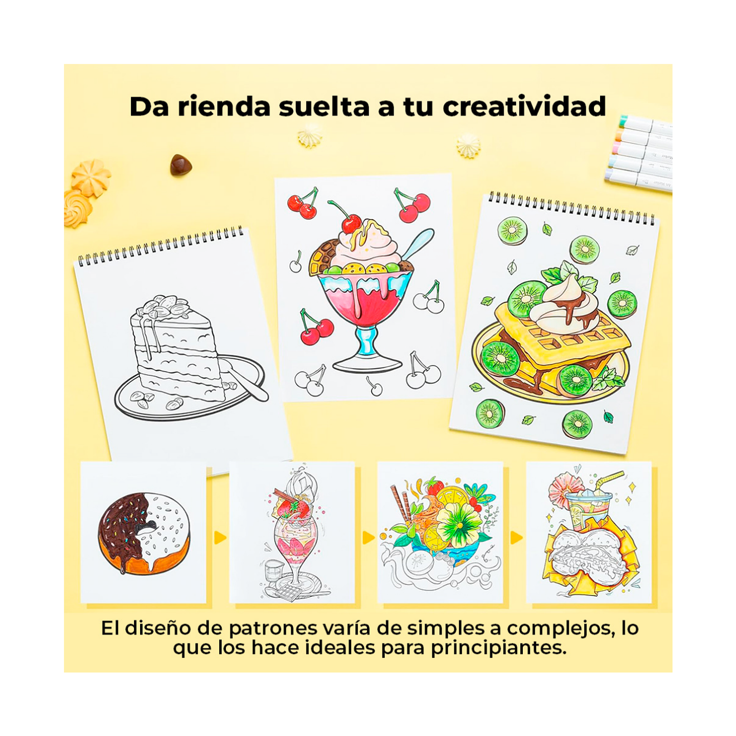 Ohuhu Libro Para Colorear Doble Cara Enjoy The Sweet Moment 6