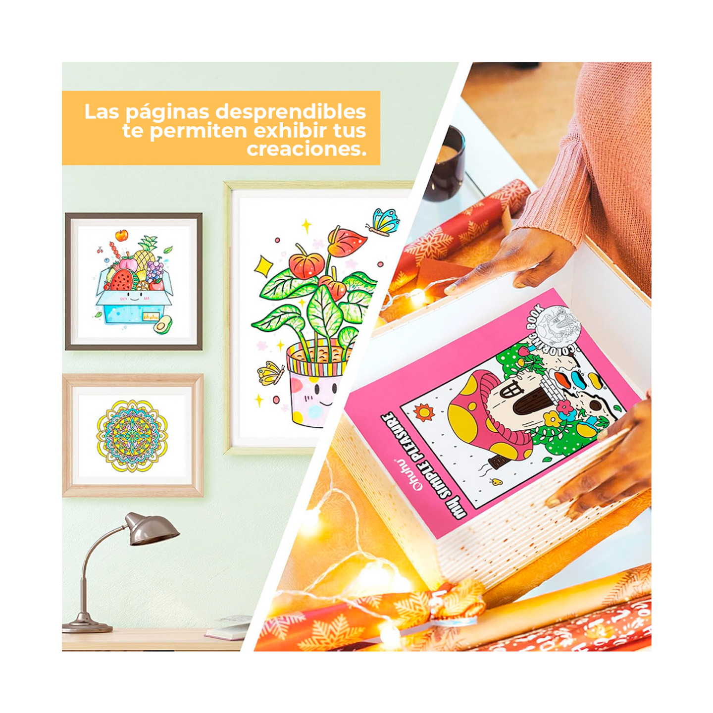 Ohuhu Libro Para Colorear Doble Cara My Simple Pleasure 3