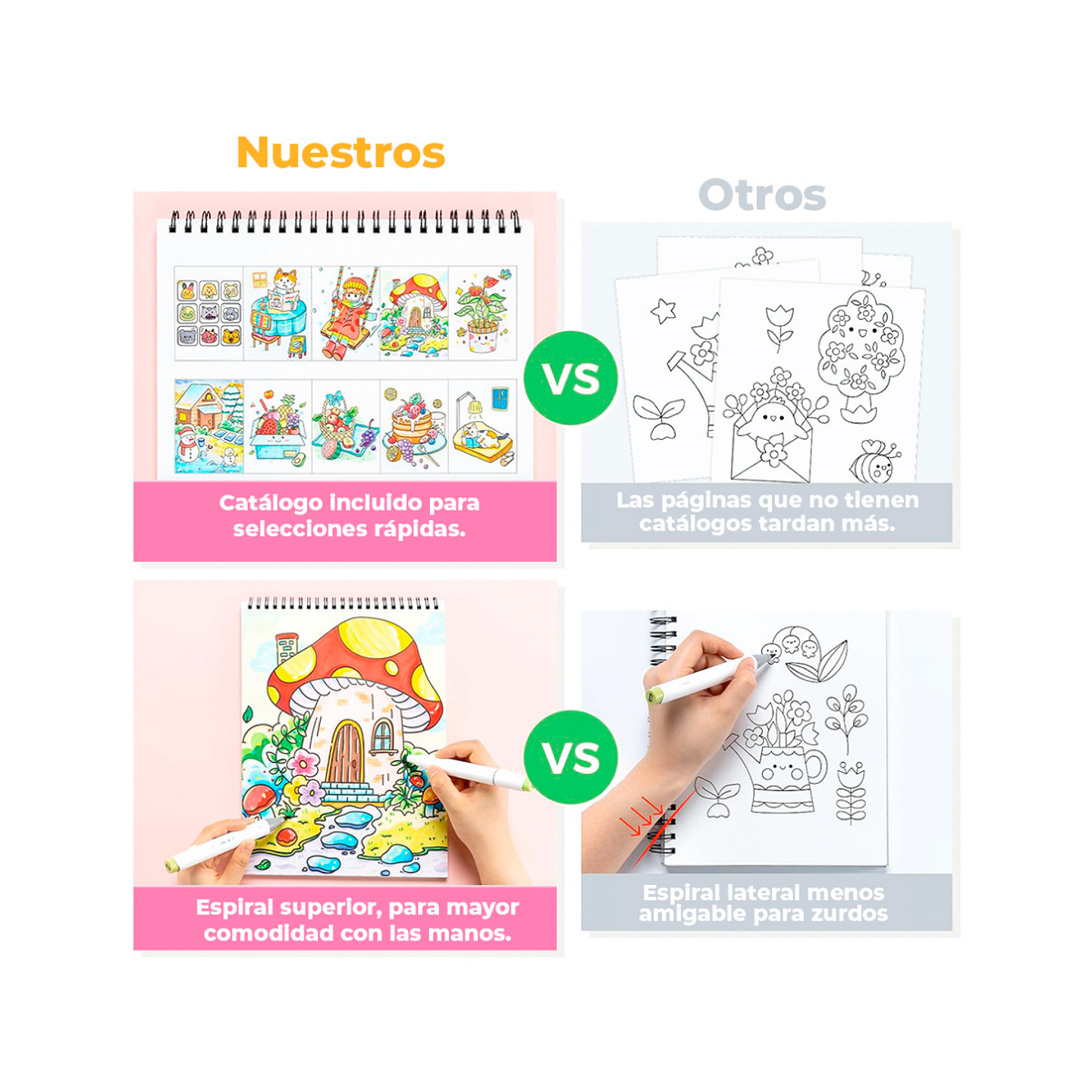 Ohuhu Libro Para Colorear Doble Cara My Simple Pleasure 6