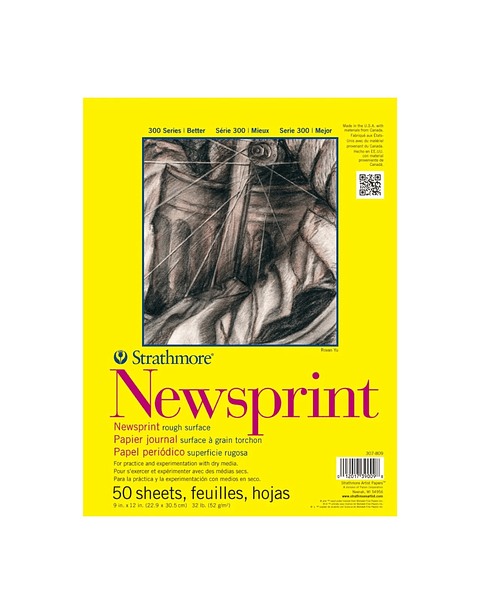 Strathmore 300 Series - Block Newsprint 52 g/m2