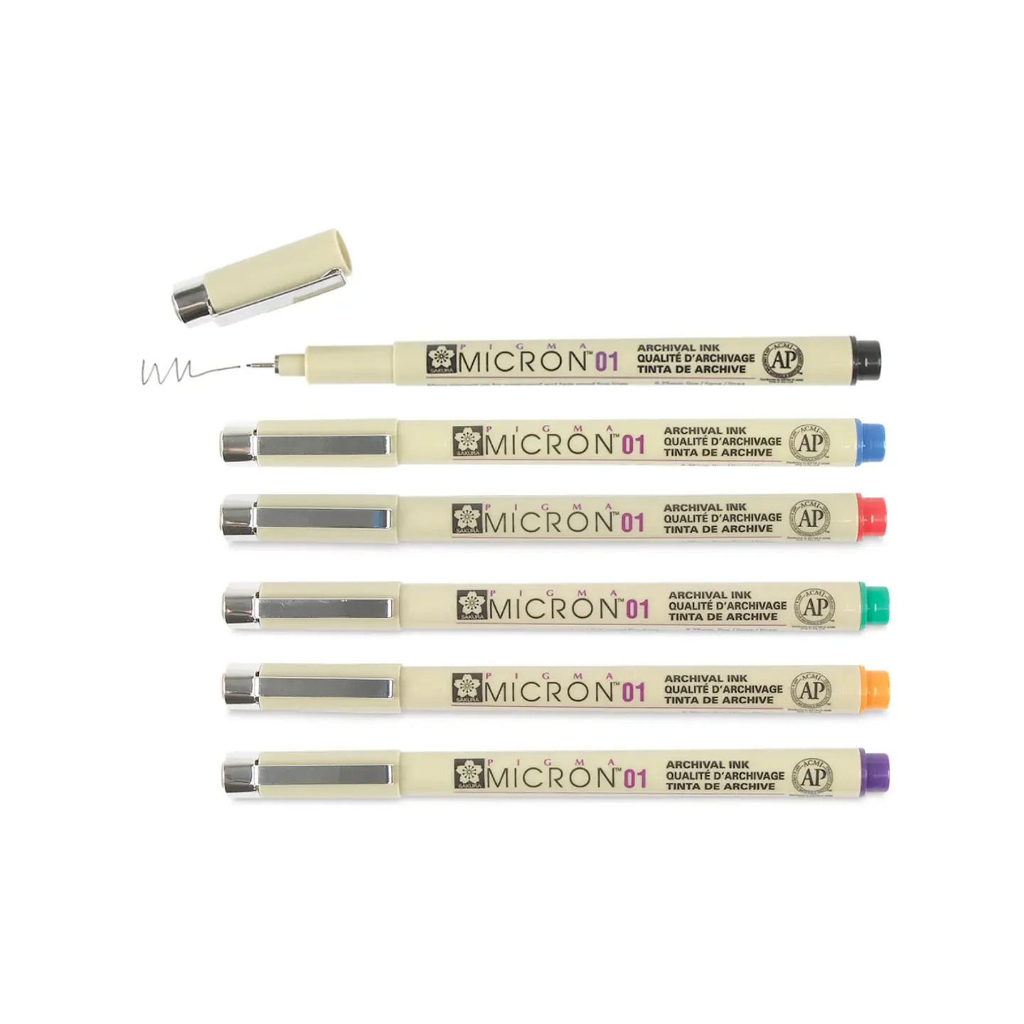 Set Tiralínea Sakura Pigma Micron 0.1 Mandala 6 Colores 2