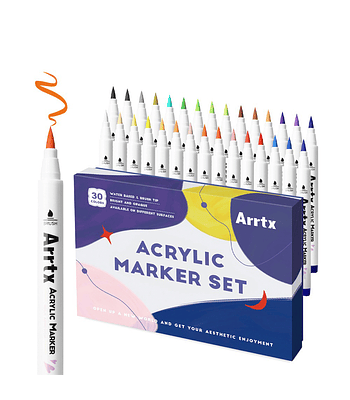 ARRTX Marcadores Acrílicos 30 Colores B