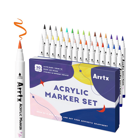 ARRTX Marcadores Acrílicos 30 Colores B