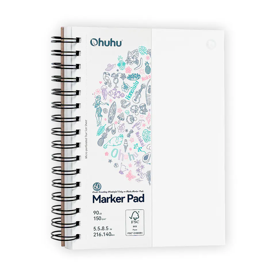 Block Para Marcadores Con Anillado 60 Hjs 150Grs - Ohuhu 2