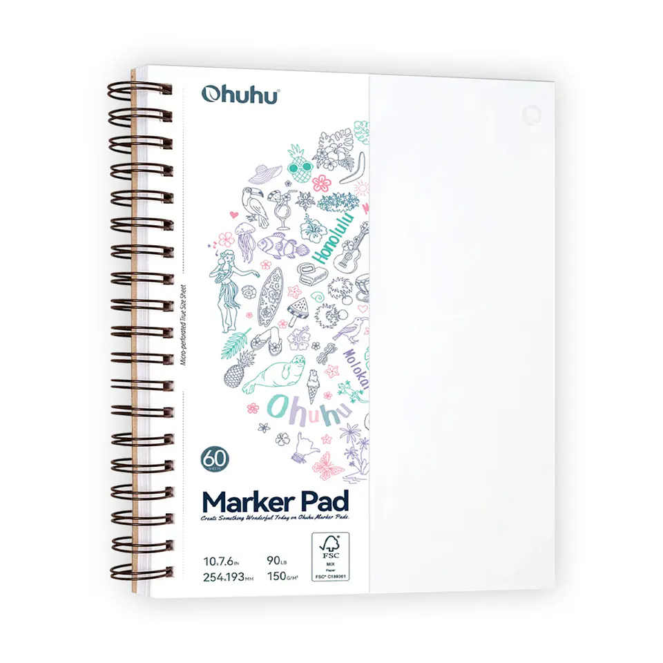 Block Para Marcadores Con Anillado 60 Hjs 150Grs - Ohuhu 4