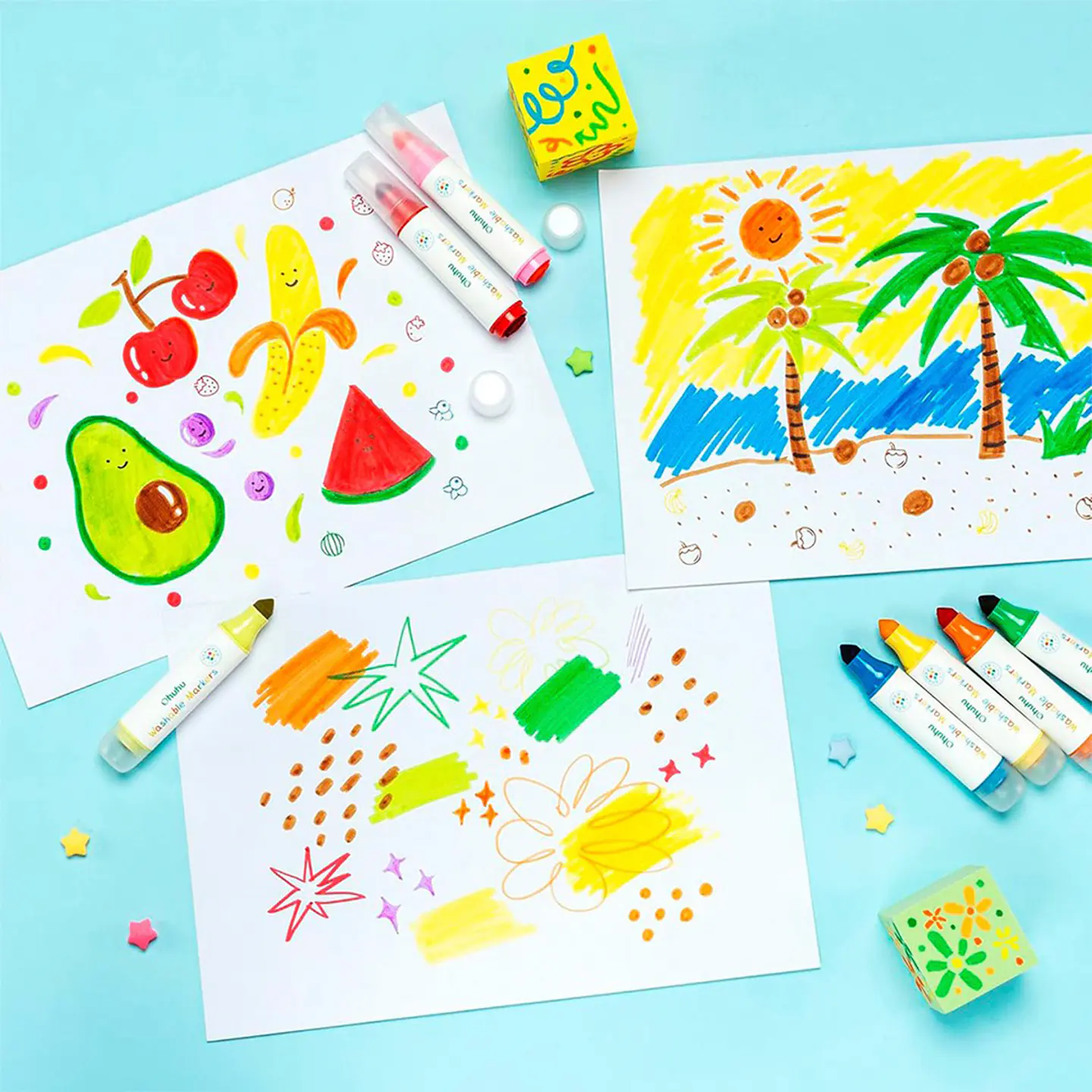 12 Marcadores Stamper Kainani A Base De Agua - Ohuhu 7