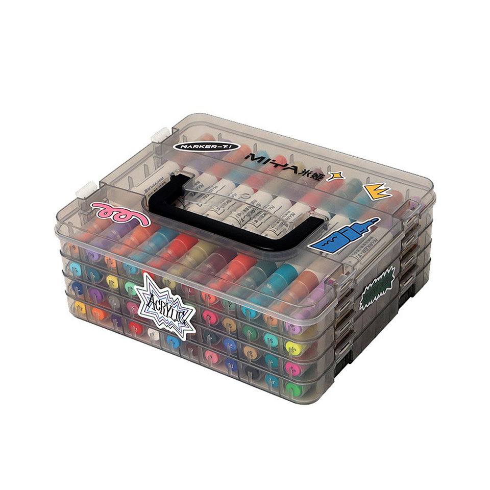 Set 48 Marcadores Acrilicos (Doble Punta) - Miya 1