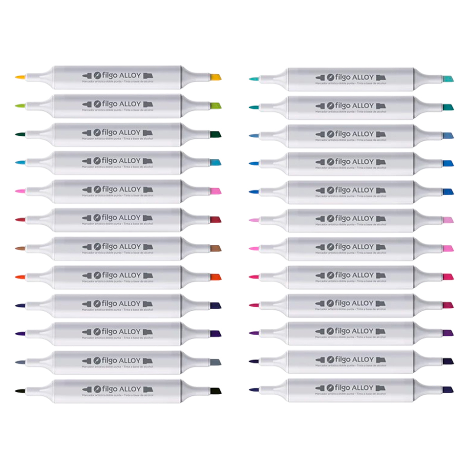 Marcadores Artísticos Doble Punta Filgo Alloy  - 72 Tonos Surtidos 4