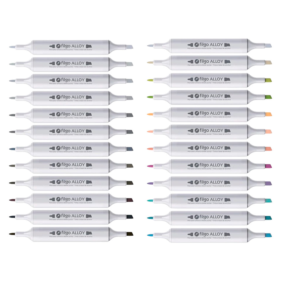 Marcadores Artísticos Doble Punta Filgo Alloy  - 72 Tonos Surtidos 5