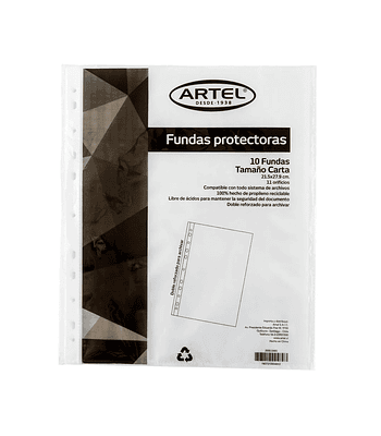 Funda Protectora Carta 10 Unidades - Artel