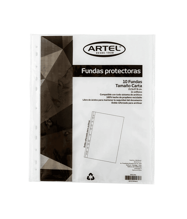 Funda Protectora Carta 10 Unidades - Artel