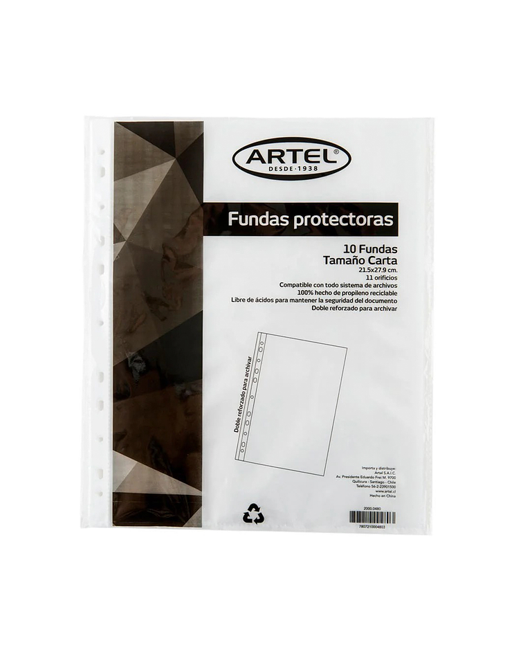 Funda Protectora Carta 10 Unidades - Artel