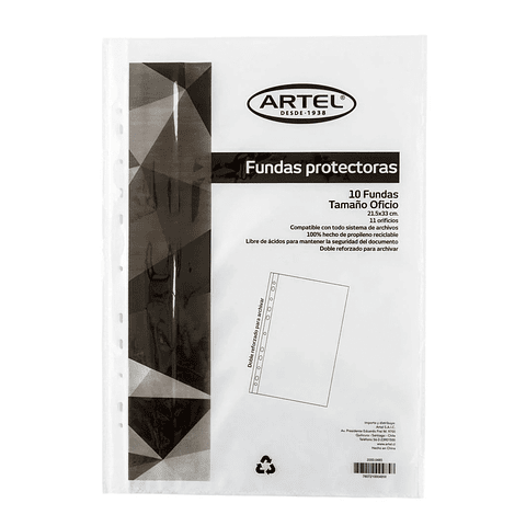 Funda Protectora Oficio 10 Unidades - Artel