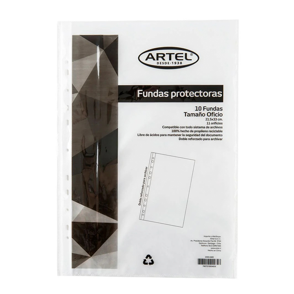 Funda Protectora Oficio 10 Unidades - Artel 1