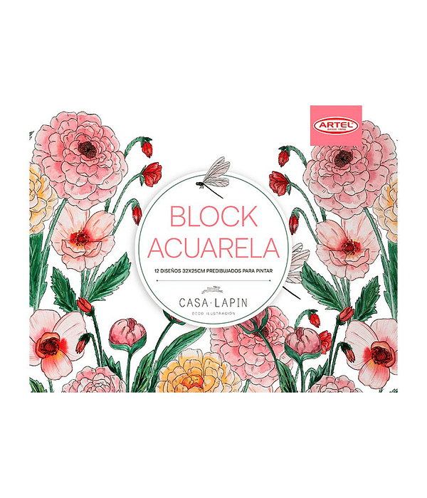 Block Diseños Pintura Acuarela - Artel