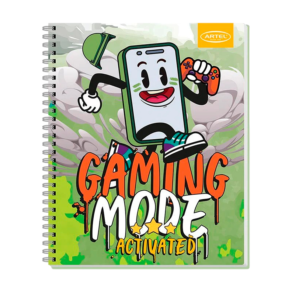 Cuaderno Universitario 100 Hojas 7mm Gamers - Artel 3