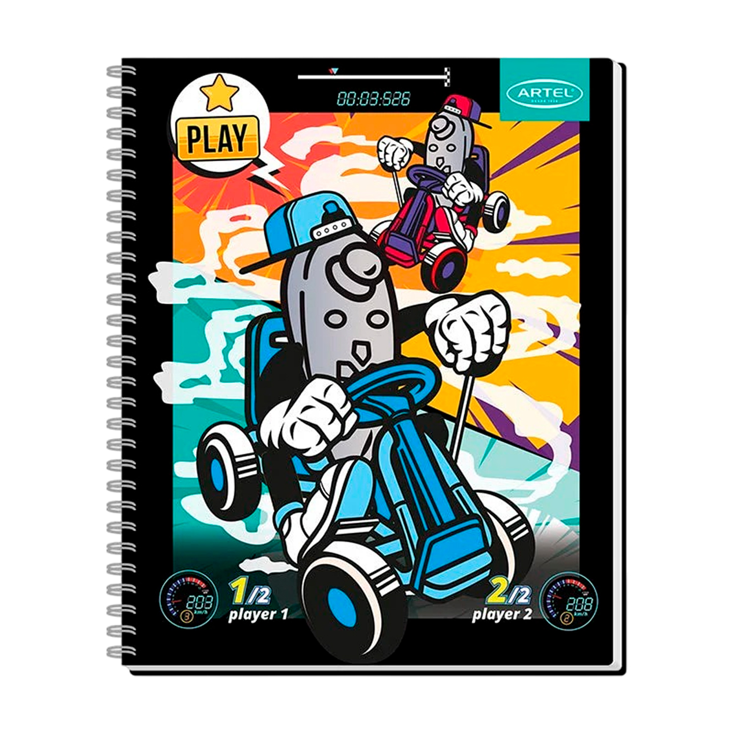 Cuaderno Universitario 100 Hojas 7mm Gamers - Artel 4