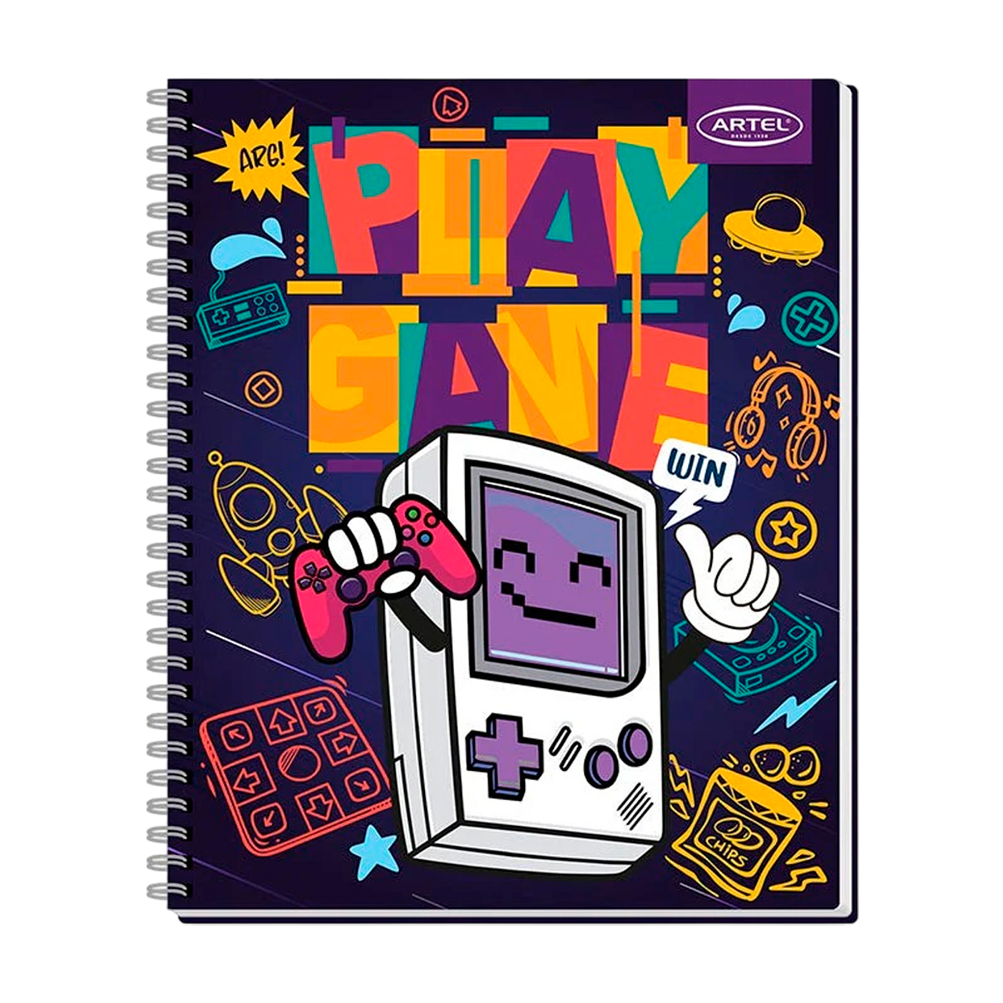 Cuaderno Universitario 100 Hojas 7mm Gamers - Artel 5