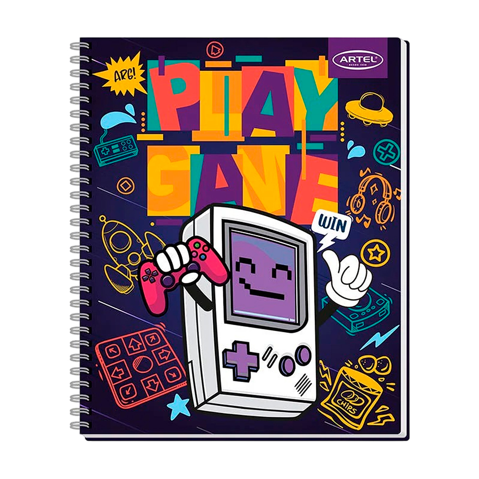 Cuaderno Universitario 100 Hojas 7mm Gamers - Artel 5