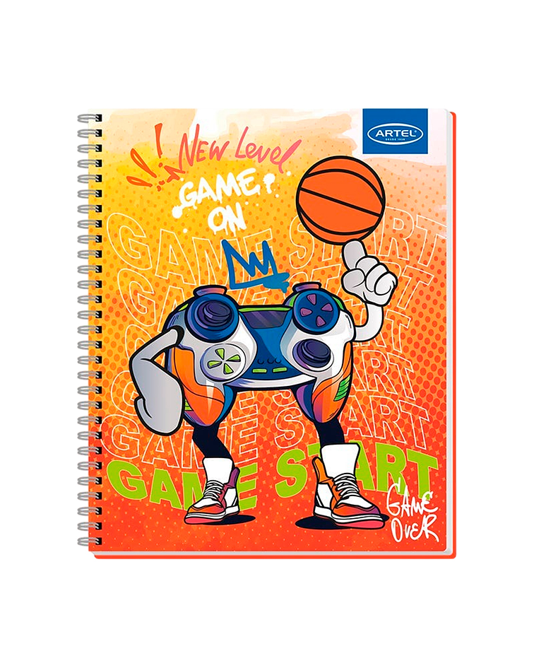Cuaderno Universitario 100 Hojas 7mm Gamers - Artel