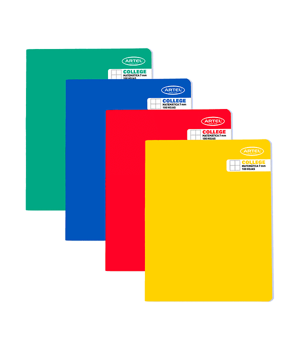 Cuaderno College 100 Hojas Matemática 7mm - Artel