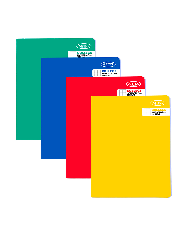 Cuaderno College 100 Hojas Matemática 7mm - Artel