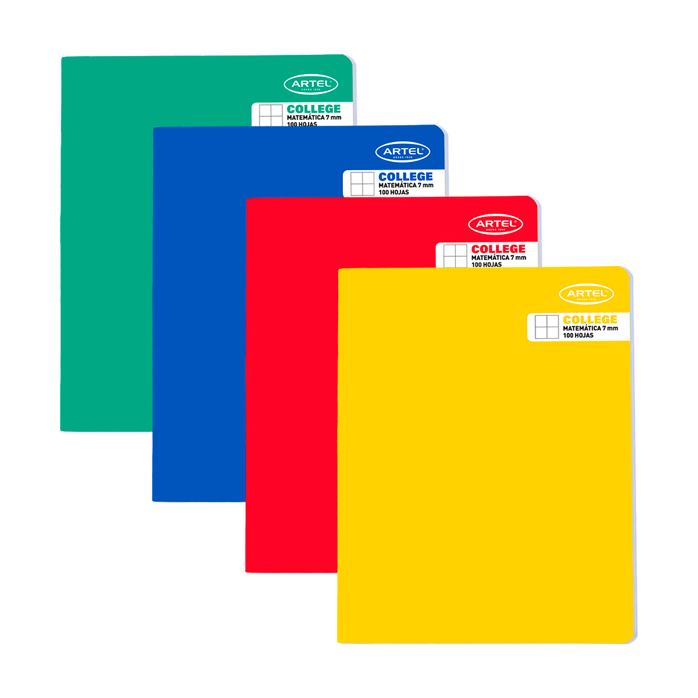 Cuaderno College 100 Hojas Matemática 7mm - Artel 1