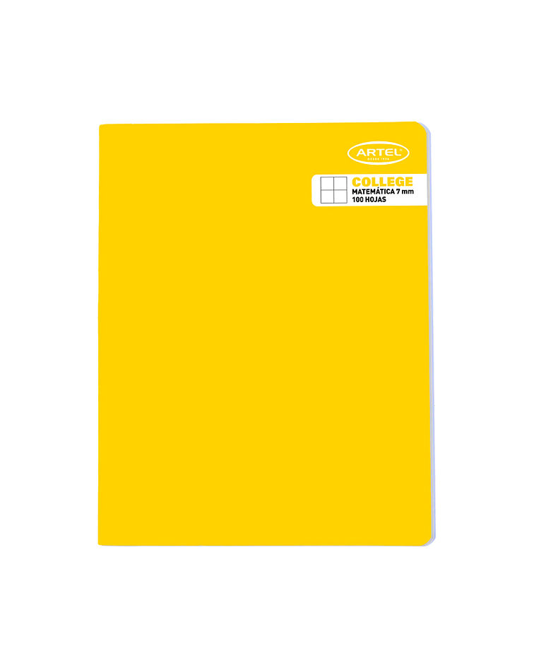 Cuaderno College 100 Hojas Matemática 7mm - Artel