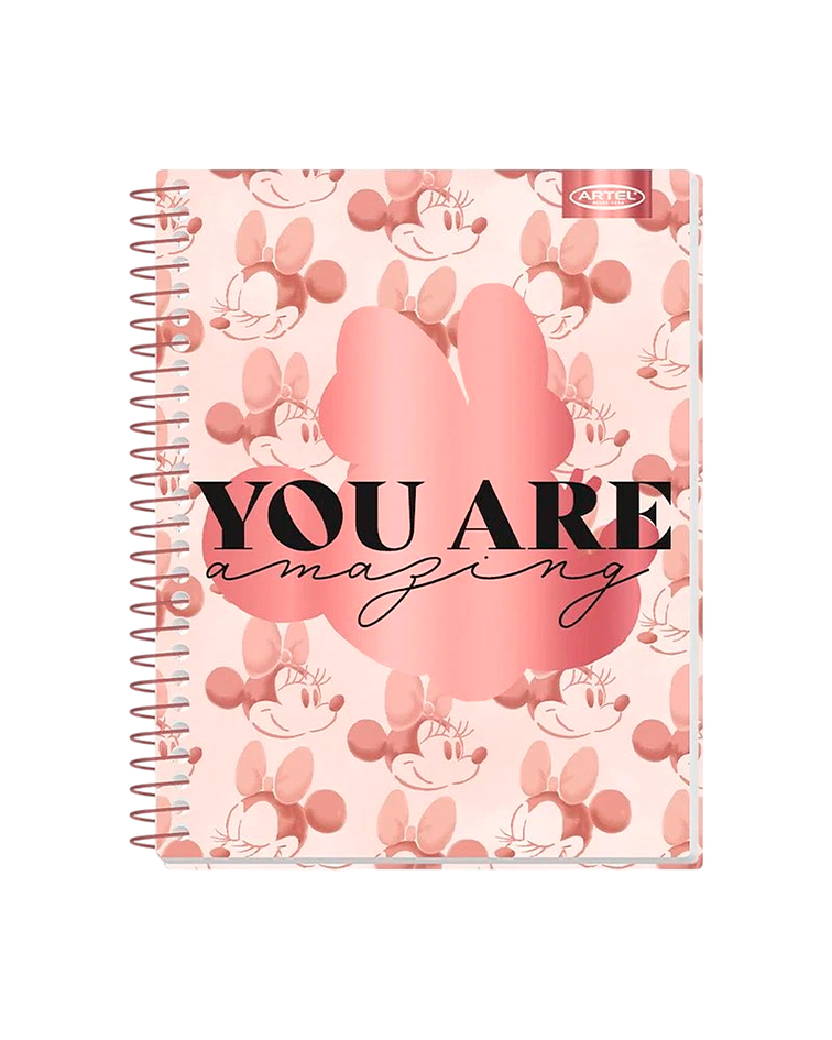 Cuaderno Especial Minnie Gold Rose 150 Hojas 7mm - Artel