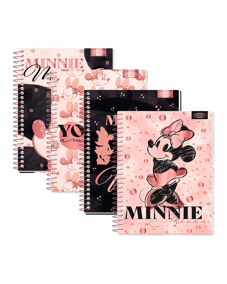 Cuaderno Especial Minnie Gold Rose 150 Hojas 7mm - Artel