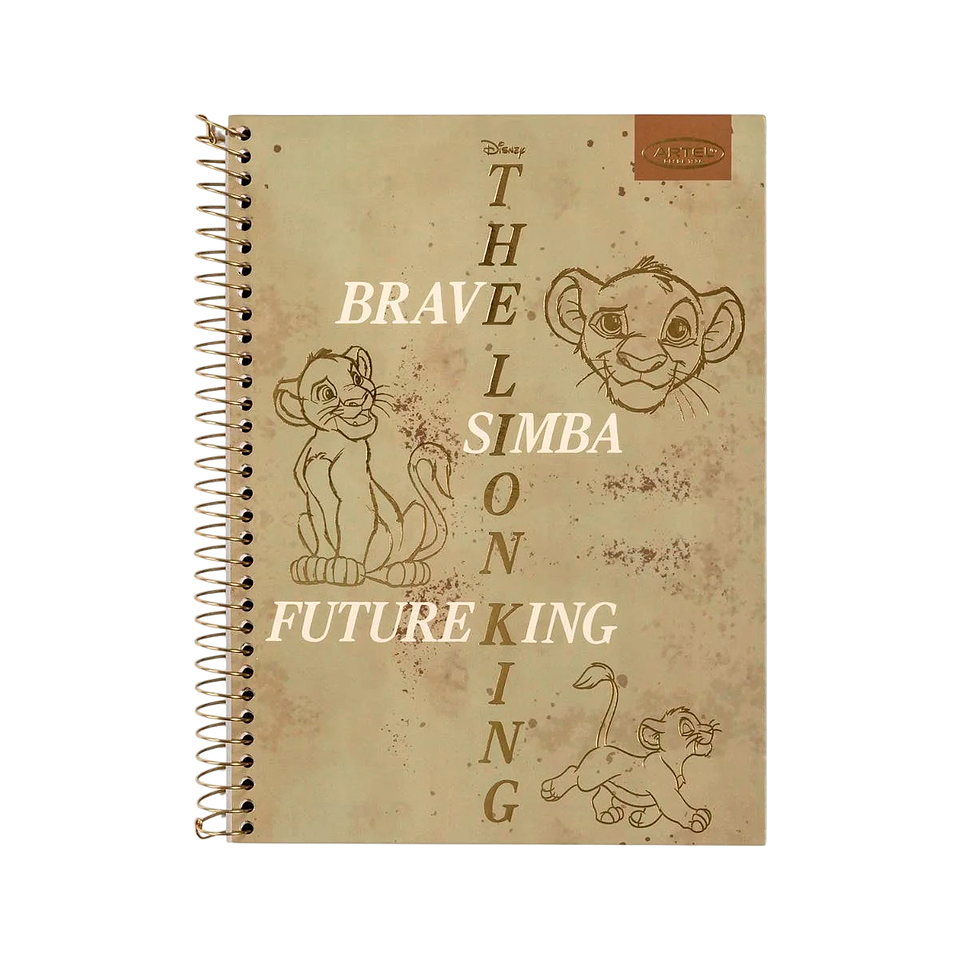 Cuaderno Especial Rey Leon Gold 150 Hojas 7mm - Artel 4