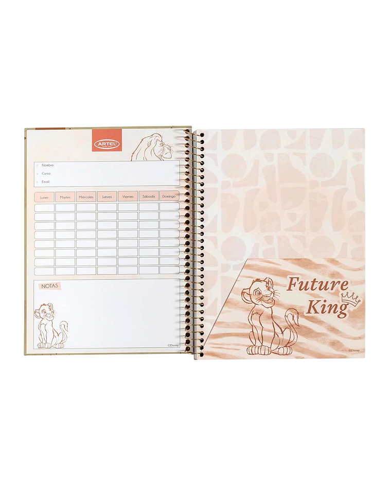 Cuaderno Especial Rey Leon Gold 150 Hojas 7mm - Artel