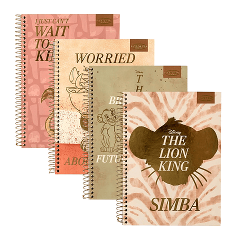 Cuaderno Especial Rey Leon Gold 150 Hojas 7mm - Artel