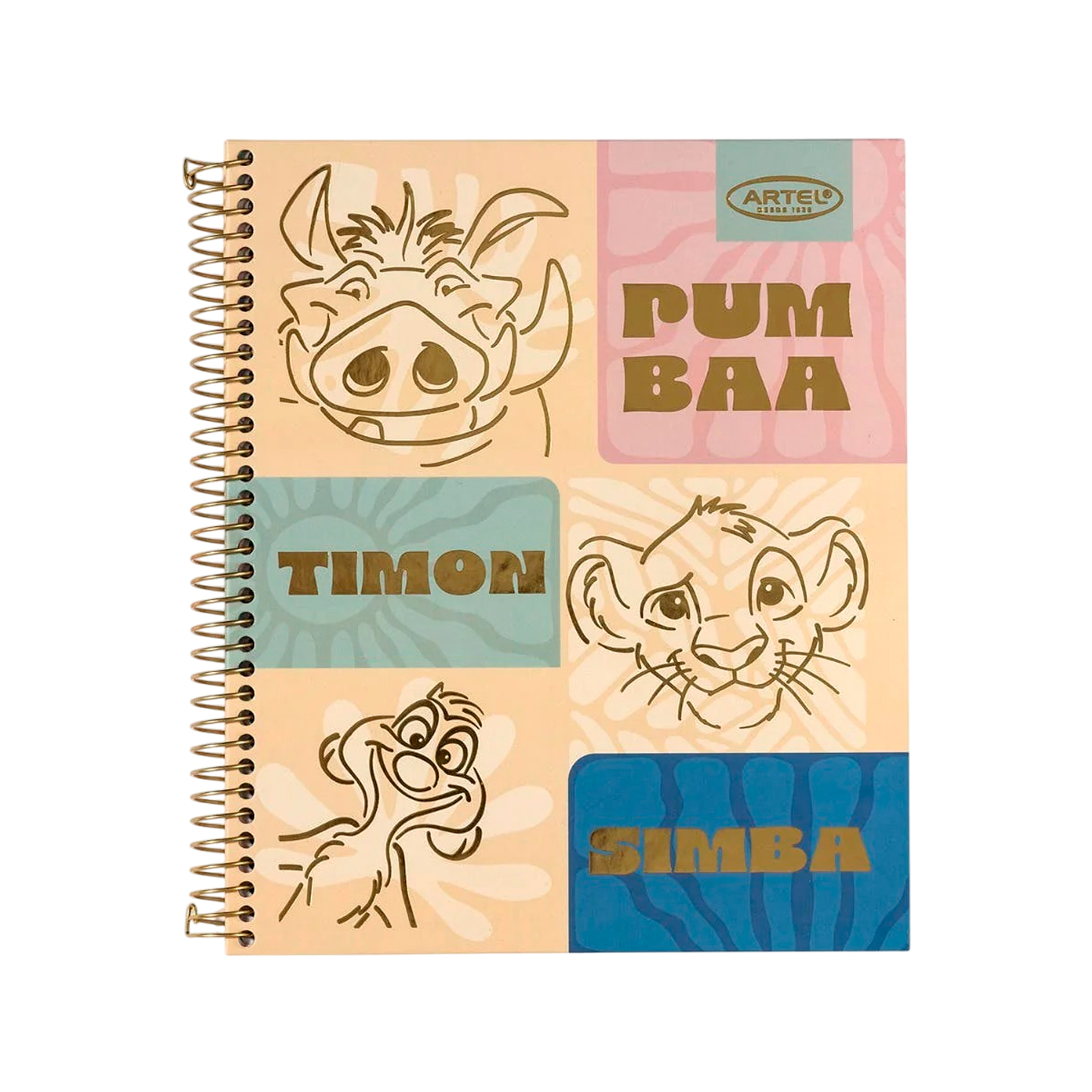 Cuaderno Book 120 Hojas Rey Leon Safari - Artel 3