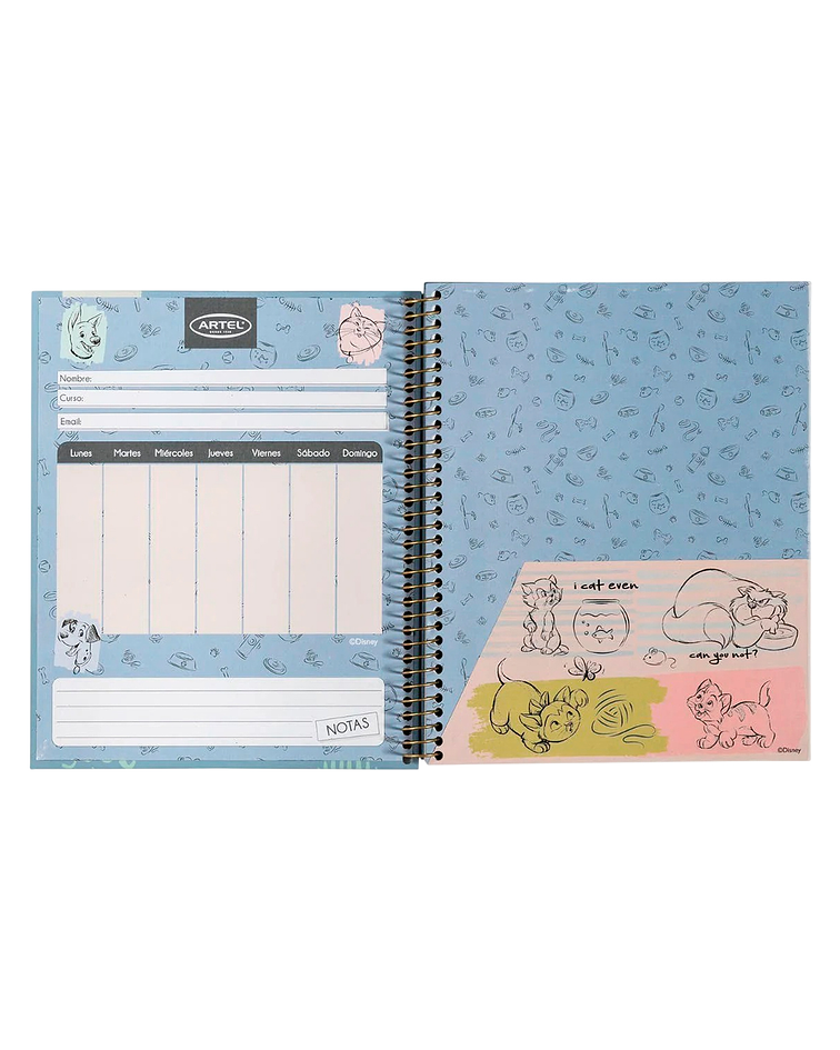 Cuaderno Book 120 Hojas Cats&dogs Clasicos - Artel