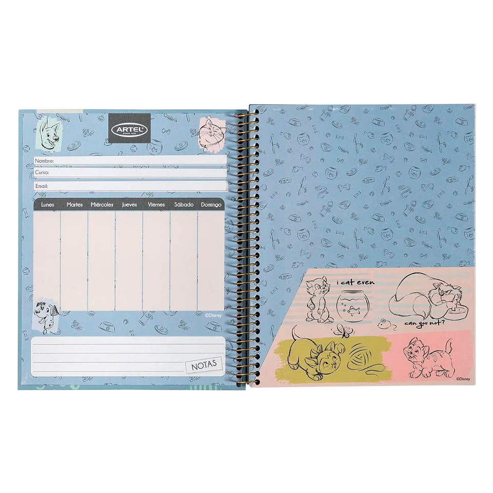 Cuaderno Book 120 Hojas Cats&dogs Clasicos - Artel 7