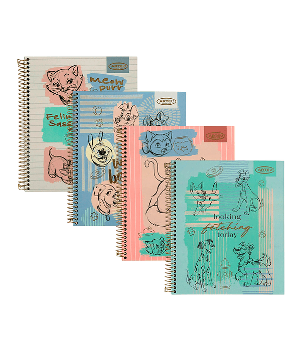Cuaderno Book 120 Hojas Cats&dogs Clasicos - Artel