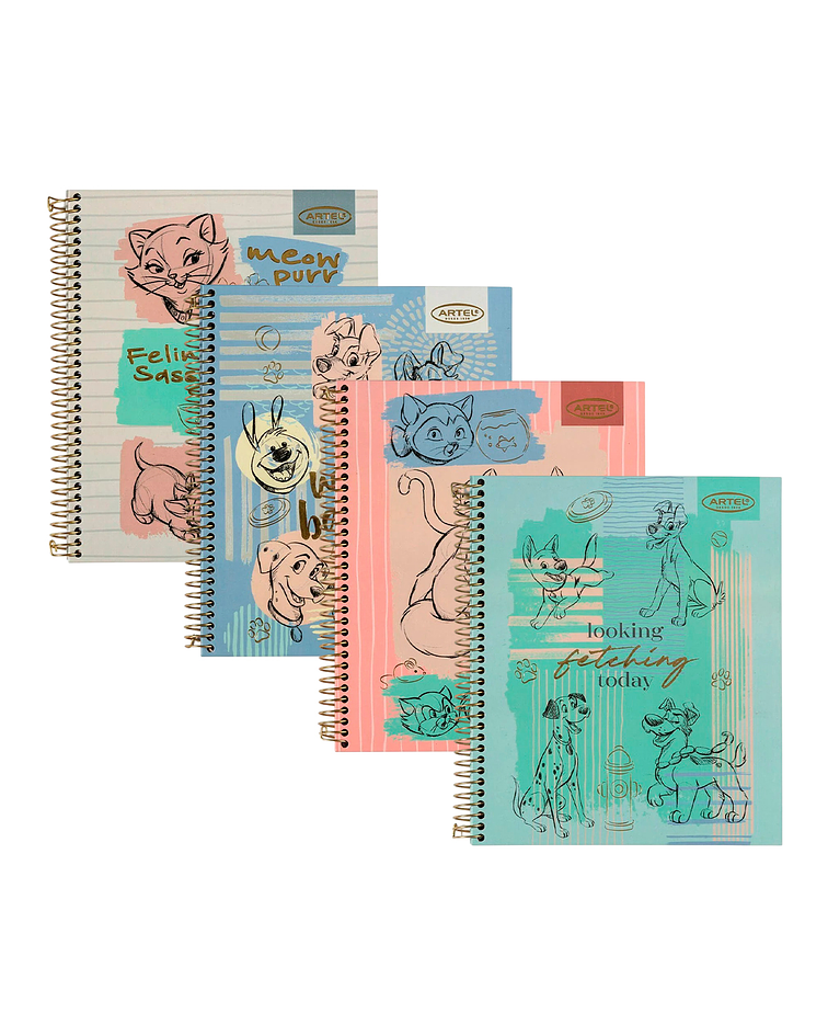 Cuaderno Book 120 Hojas Cats&dogs Clasicos - Artel