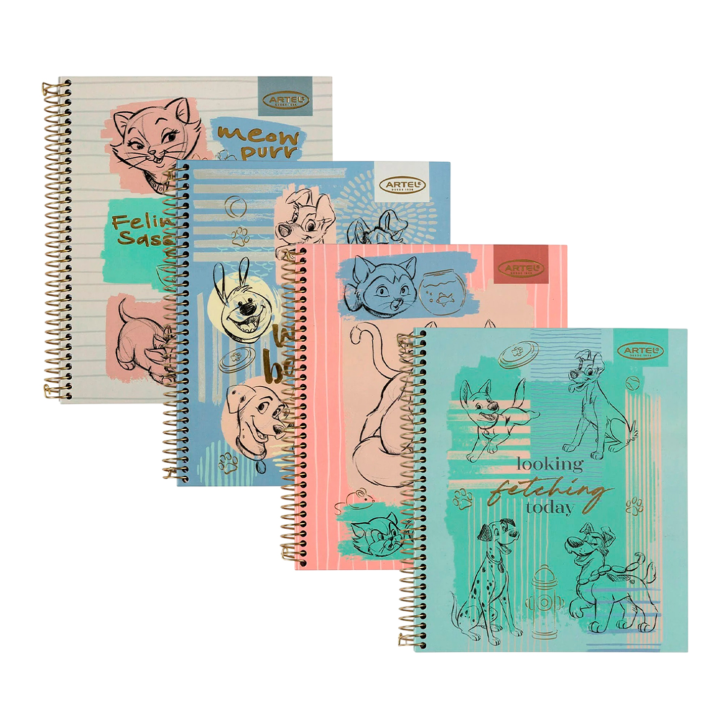 Cuaderno Book 120 Hojas Cats&dogs Clasicos - Artel 1