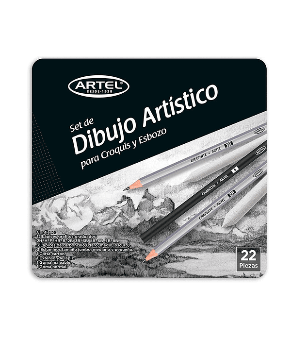  Set de Dibujo Artístico Para Croquis y Esbozo - Artel