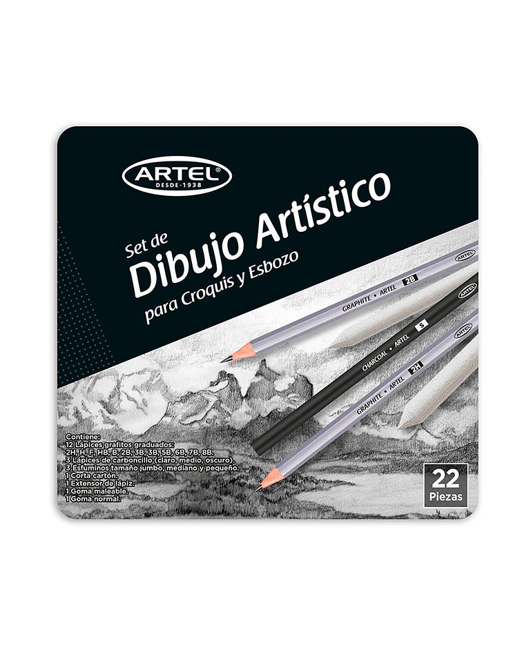  Set de Dibujo Artístico Para Croquis y Esbozo - Artel