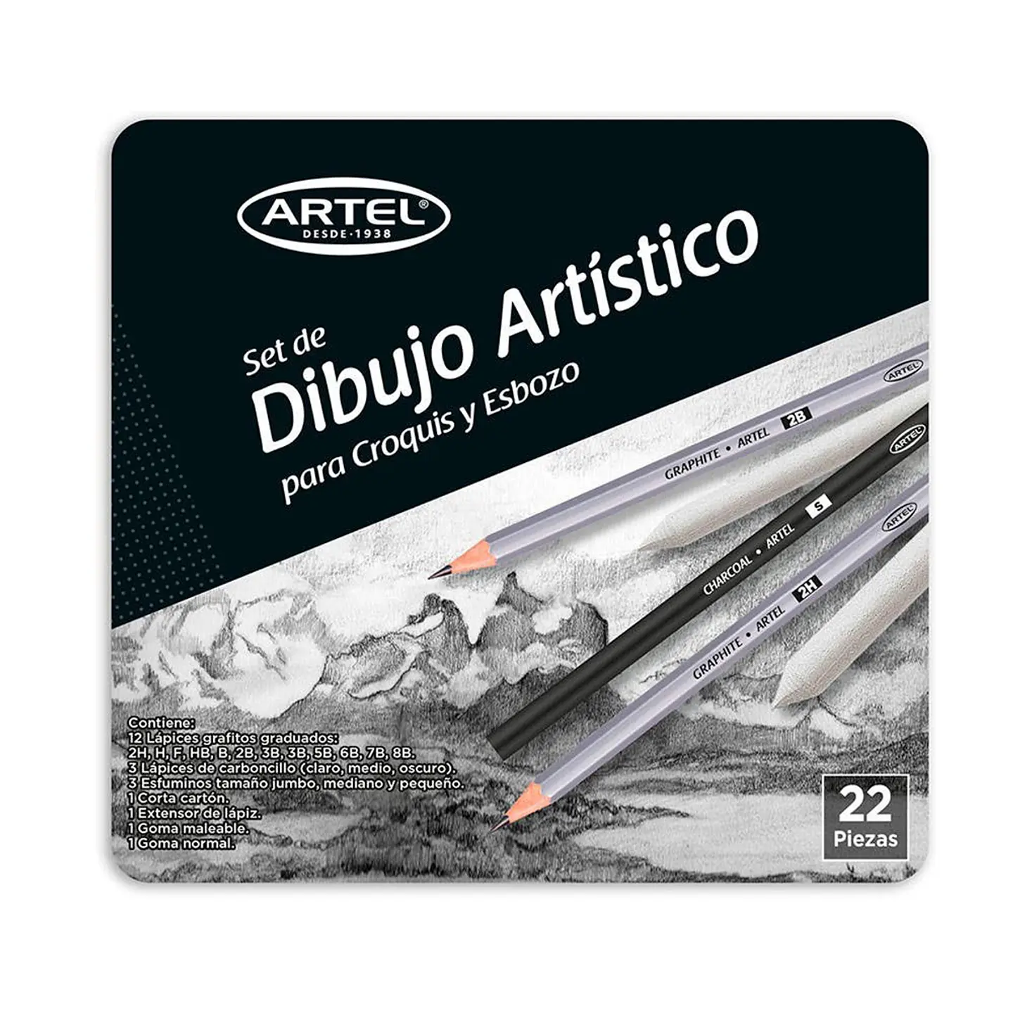 Set de Dibujo Artístico Para Croquis y Esbozo - Artel 1