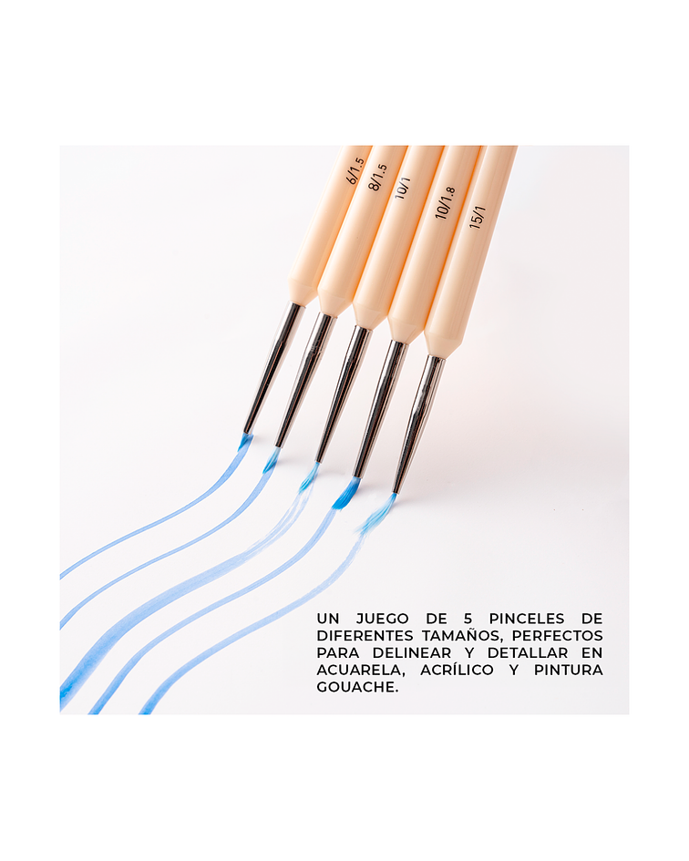 Himi Little Bird Set de 5 Pinceles Acuarela Amarillo