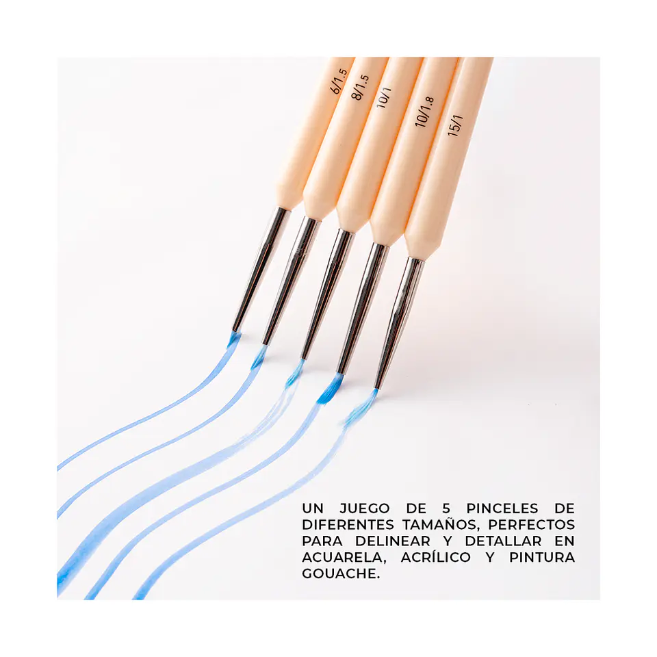 Set de 5 Pinceles Little Bird Amarillo - Himi 4