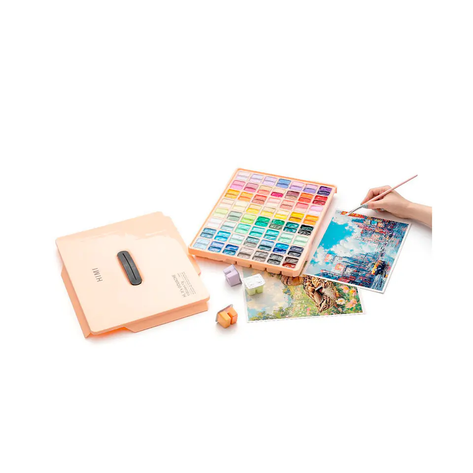 Set de Pintura Himi Gouache 112 Colores 12gr Peach 4